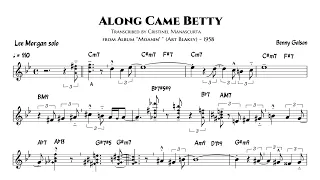 Lee Morgan - Along Came Betty (transcription)