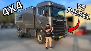 Touring a $1 Million SCANIA RV Imported from HOLLAND!