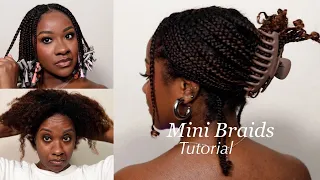 Giving my Natural Hair a BREAK with Mini Braids | Natural Hair Tutorial