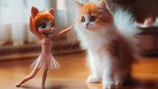 The bullied Sad story🎀🩰 Kitten Who loved dancing PAST 2 🥺#aicat#ai#catstory