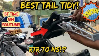 1st Time on YouTube | Apache RTR Tail Tidy Modification | Bajaj NS Tail Tidy on Apache RTR 4v |