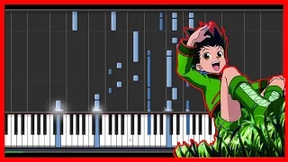 Hunter x Hunter 2011 - Departure!-Anime Cover-{easy piano tutorial}-(Synthesia)-HD