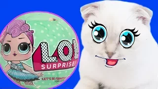Котенок Феликс играет с шариком ЛОЛ #L O L  смешное видео приколы с котами
