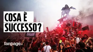 Festa scudetto a Milano: bottiglie contro la polizia e quasi 80 tifosi soccorsi
