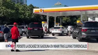 Persiste la escasez de gasolina en Miami tras lluvias torrenciales
