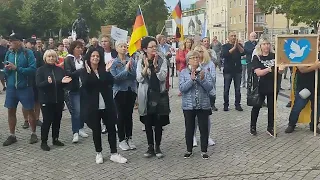 Esteban Cortez  Nie wieder Altpartei/ Herr hesse von der Presse,  Cottbus 23.9.2023