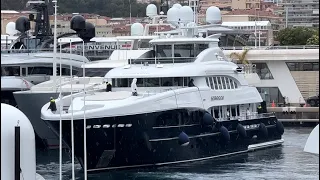 M/Y SIROCCO 154'2 FT * HEESEN * Arrival & Docking Port Hercules Monacoo @Emman's Vlog FR