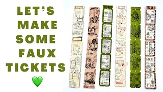 FUN & EASY - LET'S MAKE SOME FAUX TICKETS #junkjournalideas #craftwithme #sevenplaza