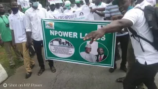 Ongoing Npower Peaceful Protest At The National Assembly Abuja - Exit Package