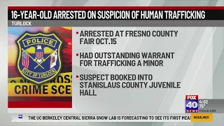 Teen arrested on suspicion of human trafficking in Stanislaus County