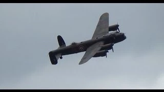 Flypast RAF BBMF Avro Lancaster at Markelo 04-05-2014