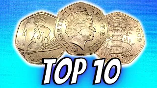Queen Elizabeth II's Rarest and Most Valuable 50p Coins (UK Circulation)