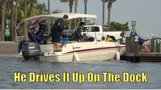 He Drives It Up On To The Dock | Park It Anywhere | 79th St | Miami Boat Ramps