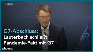 G7-Abschluss: Bundesgesundheitsminister Lauterbach (SPD) zu den Tagungsergebnissen