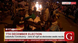#GhanaVotes20202: Ledzokuku Constituency Jama all night as electorates awaits results