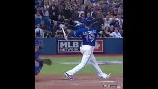 Jose Bautista Bat Flip after ALDS Game 5 Homerun