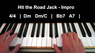 How to play Hit The Road Jack on piano by Ray Charles - Blues Course - Improvisation