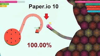 Paper.io 10 Map Control: 100.00% [Professional]