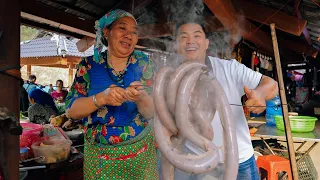 Cuisine of the H'Mong people in Northern Vietnam: pork, black chickens, horse | Can Cau market