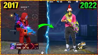 FREE FIRE PLAYERS 2017 VS 2022⚡⚡ - @Badge99ff OLD UID vs NEW [PART 63]