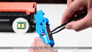 How to install the chip for compatible 414A 414X 206A 206X 215A toner cartridge (for Structure B)