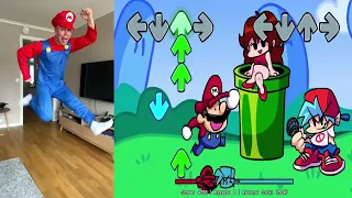 🍄Friday Night Funkin VS Speedrunner Mario In Real Life