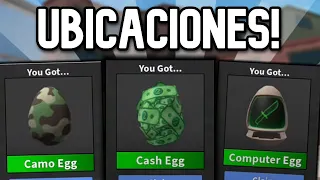 Todas las UBICACIONES de los HUEVOS RAROS en MM2!  | Murder Mystery 2