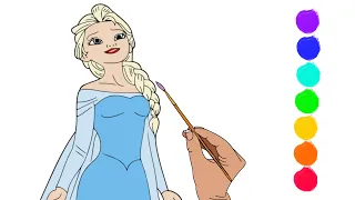 Fun and Easy ELSA Drawing Tutorial - Learn to Draw and Paint Frozen Character