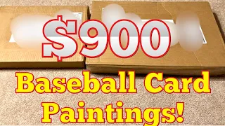 $900 PAINTINGS OF BASEBALL CARDS!  PLUS MORE AWESOME MYSTERY BOXES!  (Mystery Box Monday!)