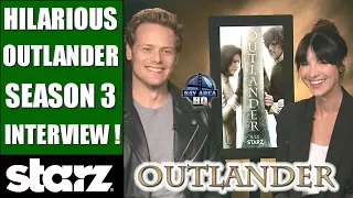 HILARIOUS Outlander Season 3 Interview - Sam Heughan & Caitriona Balfe on Taylor Swift, Jon Snow !