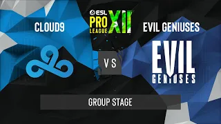 CS:GO - Evil Geniuses vs. Cloud9 [Nuke] Map 2 - ESL Pro League Season 12 - Group Stage - NA