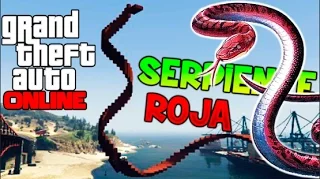 UNA SERPIENTE ROJA GIGANTE EN GTA !! Funny Moments GTA V ONLINE Makiman