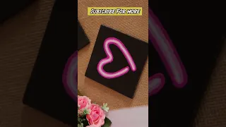 DIY Neon Painting 😱| Room Decor Ideas #shorts #youtubepartner #youtubeshorts #diy #trending #viral