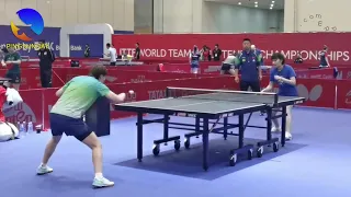 Chen Meng, Sun Yingsha training at World Championships 2024