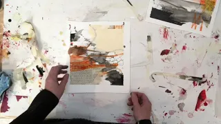 Abstract Painting Demo - Working with Ink and Mixed Media