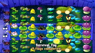 Plants vs Zombies Hack - SURVIVAL FOG - Successfully Depends: 5 Flags Gameplay (strategy how to win)