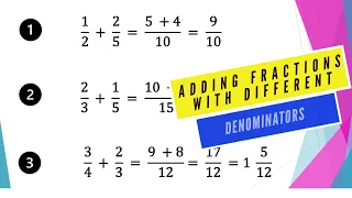 Adding fractions with different denominators 3