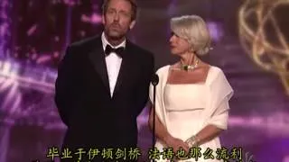 Conan O'Brien - Hugh Laurie(House) and Helen Mirren (Elizabeth II) at the 2006 Emmys 中文字幕