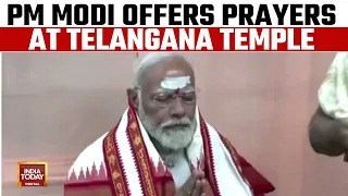 PM Modi Performs Puja At Rajeshwara Swamy Temple In Telangana | India Today News