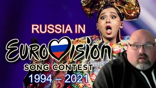 AMERICAN REACTS TO Russia in Eurovision Song Contest (1994-2021)..