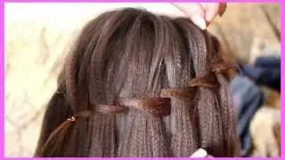 Прическа водопад.Waterfall French Braid | Crimped Strands