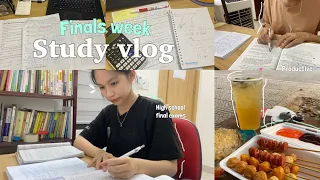 STUDY VLOG☁️| Productive Finals week, revising for exams, waking up at 4:30 am, street food