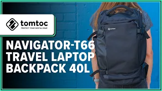 tomtoc Navigator-A82 Travel Laptop Backpack 40L Review (3 Weeks of Use)