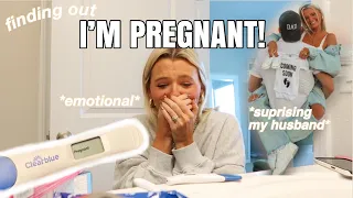 Finding out I’M PREGNANT… + Surprising my husband *emotional video*