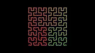 Hilbert's curve slowly eating the square