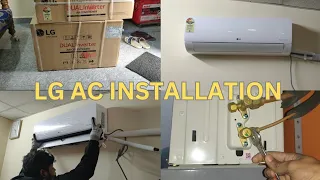 LG Split Ac installation || How to installtion LG Dual Inverter Split Ac