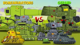All Episodes KV-44 VK-44 HOMEANIMATIONS VS КВ-44 КАРЛ-44 GERAND - Мультики про танки