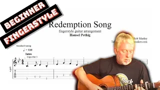 Redemption Song TAB - fingerstyle guitar tabs (PDF + Guitar Pro)