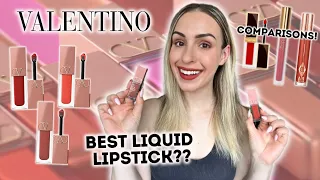 VALENTINO BEAUTY LIQUIROSSO LIQUID LIPSTICK & BLUSH💋REVIEW, SWATCHES, APPLICATION, COMPARISONS!