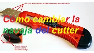 Cómo cambiar la navaja del cutter